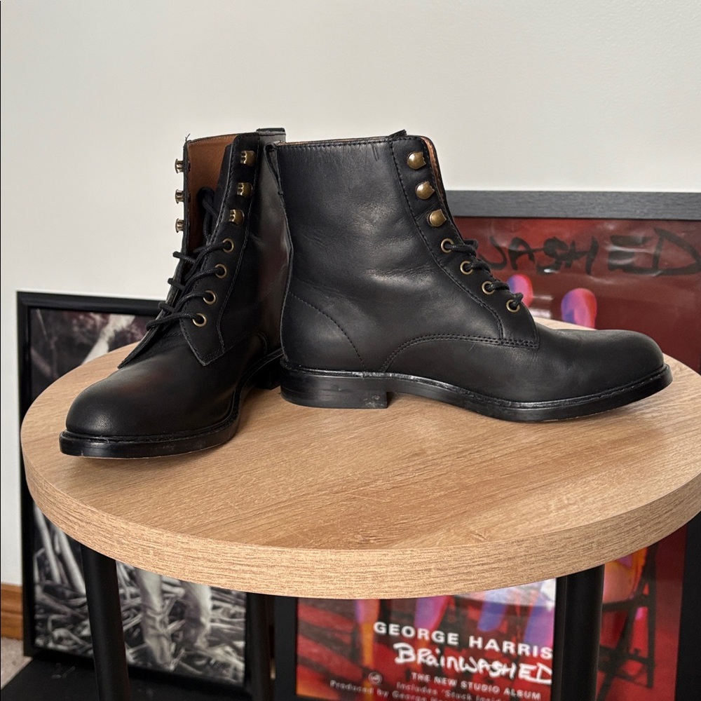 Madewell black leather boots size 6 - Picture 3 of 8